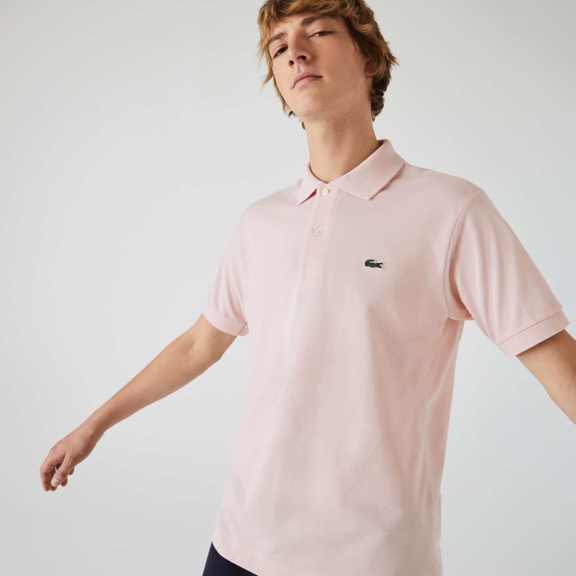 Camisas Lacoste Masculino Luz Rosa Classic Fit L.12.12 Polo TU1-50495E9
