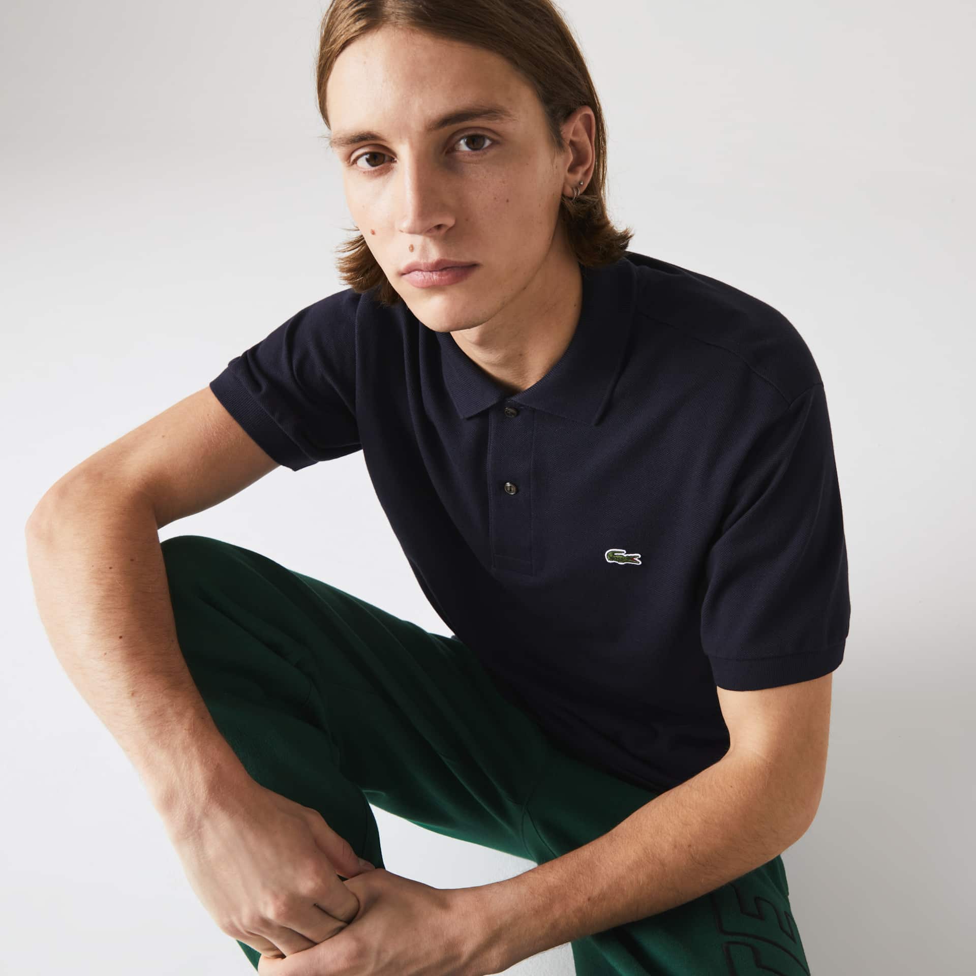 Camisas Lacoste Masculino Azul Marinho Azuis Classic Fit L.12.12 Polo SB4-31653R6