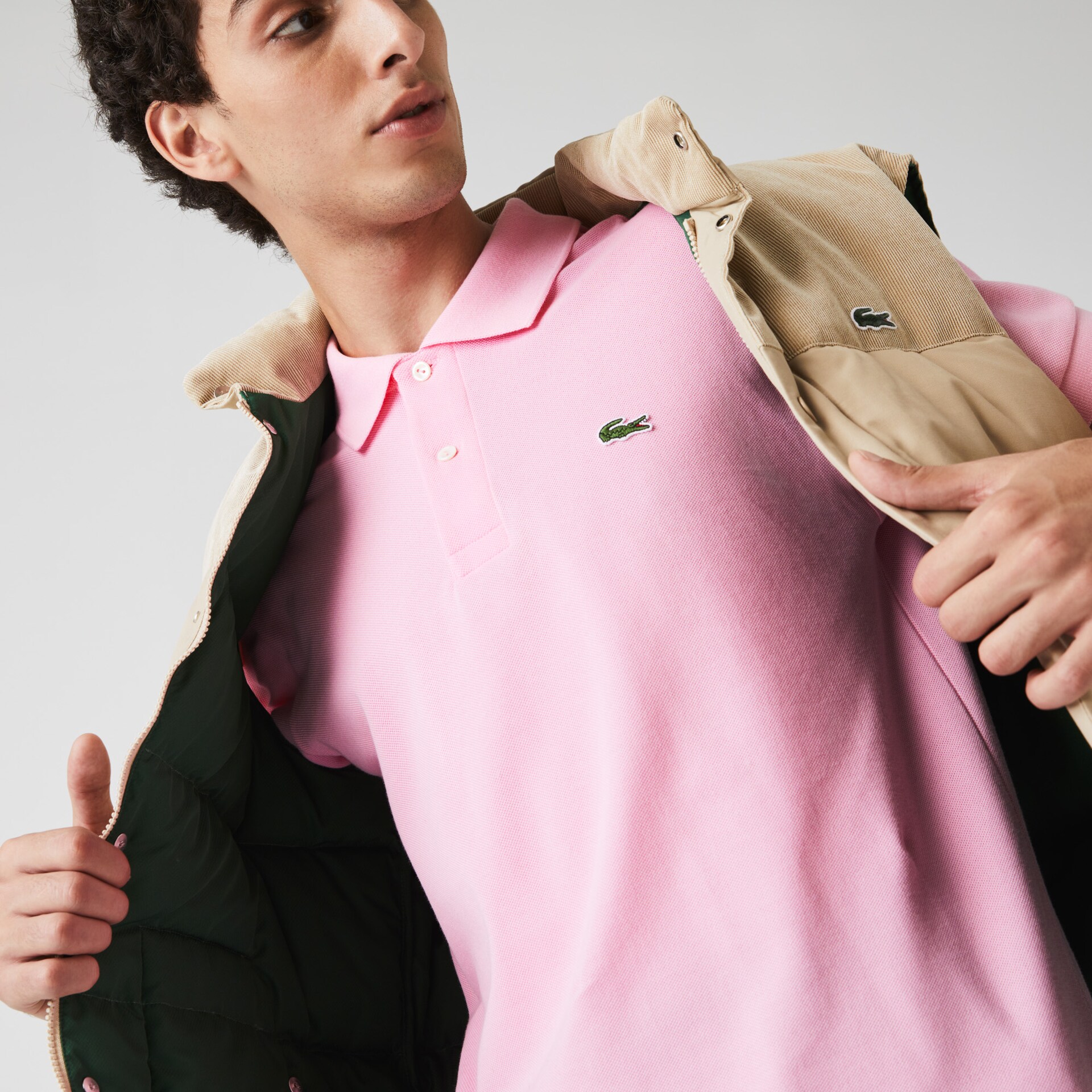 Camisas Lacoste Masculino Rosa Classic Fit L.12.12 Polo FZ2-49324R2