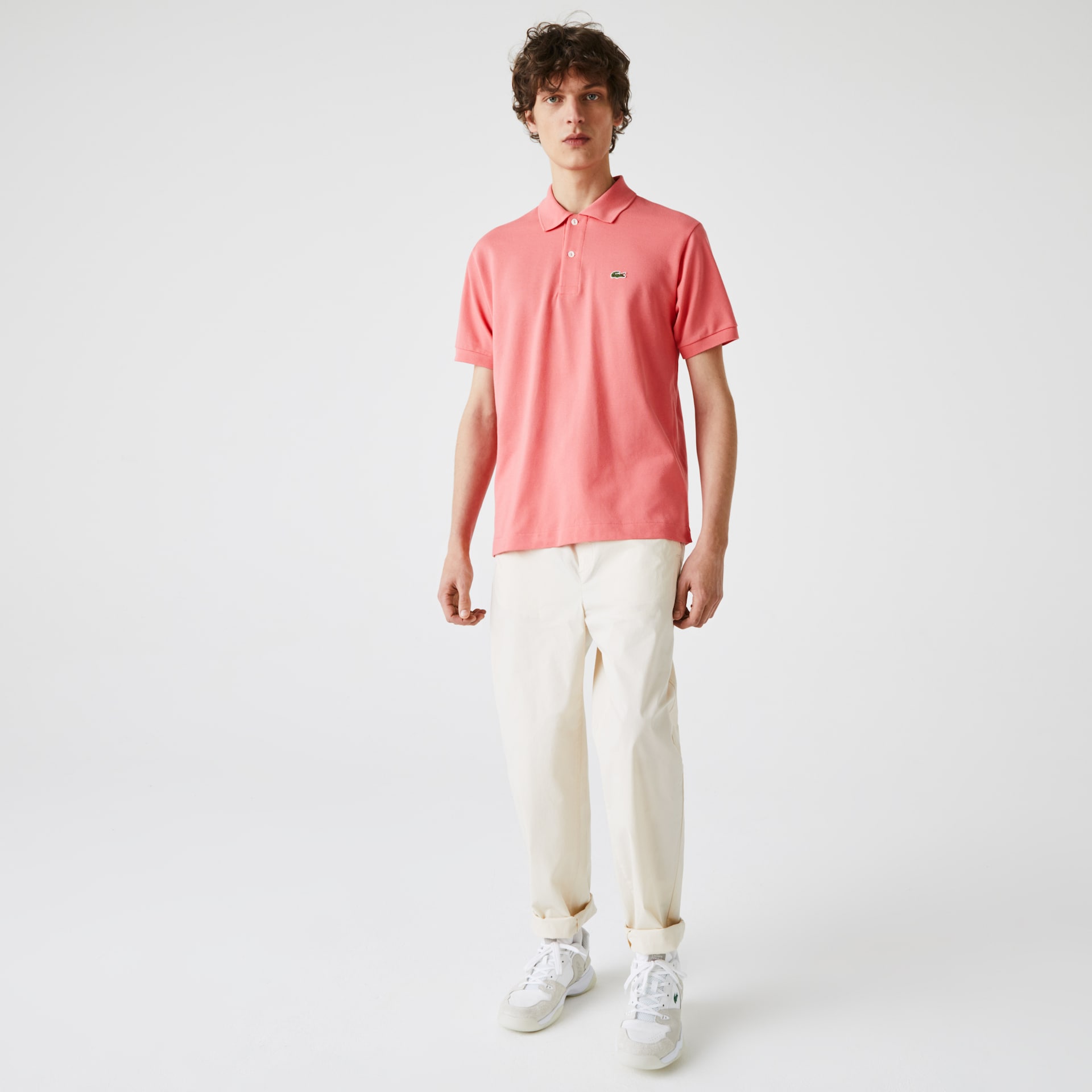 Camisas Lacoste Masculino Rosa Classic Fit L.12.12 Polo DO0-36783V1