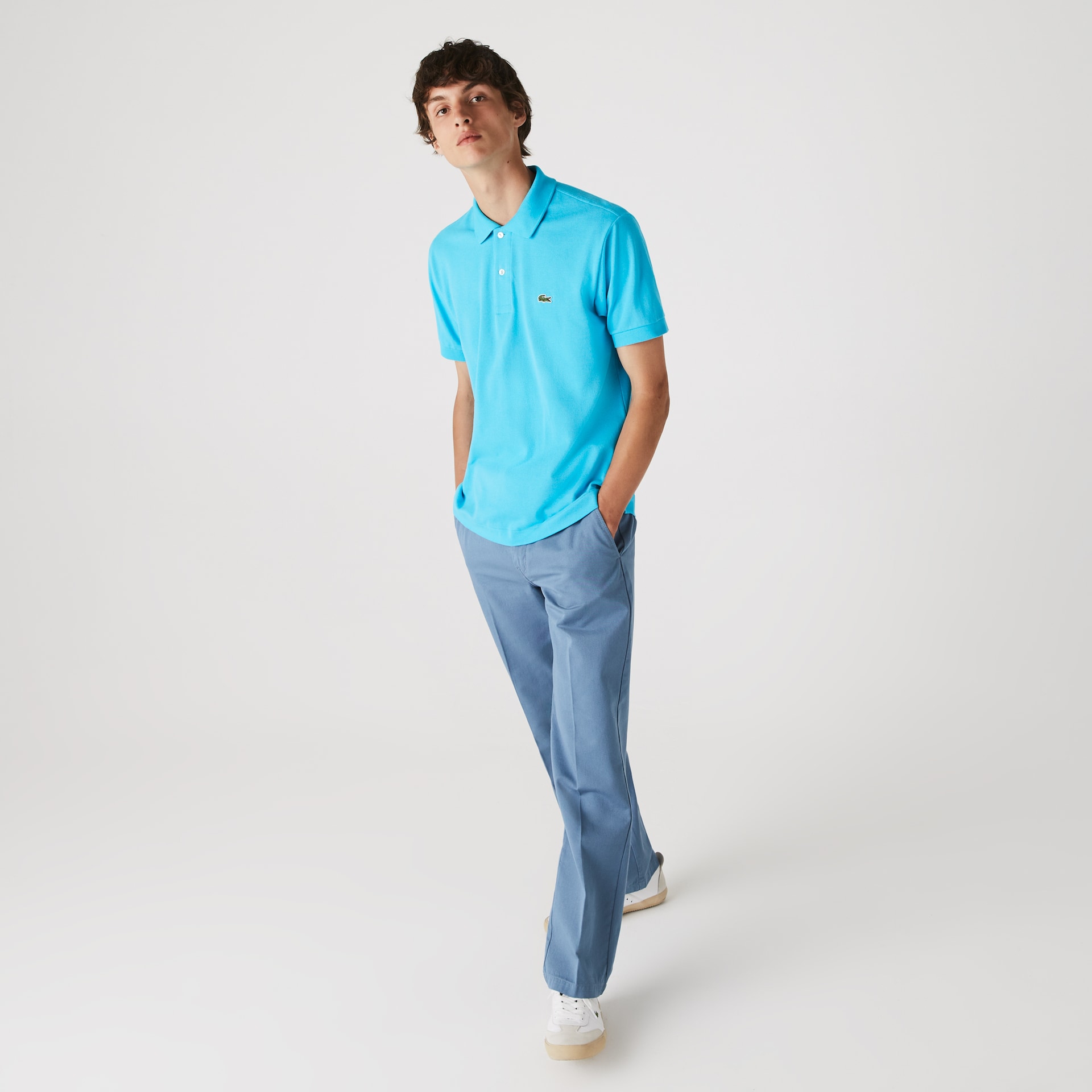 Camisas Lacoste Masculino Turquesa Classic Fit L.12.12 Polo CZ8-04780W1