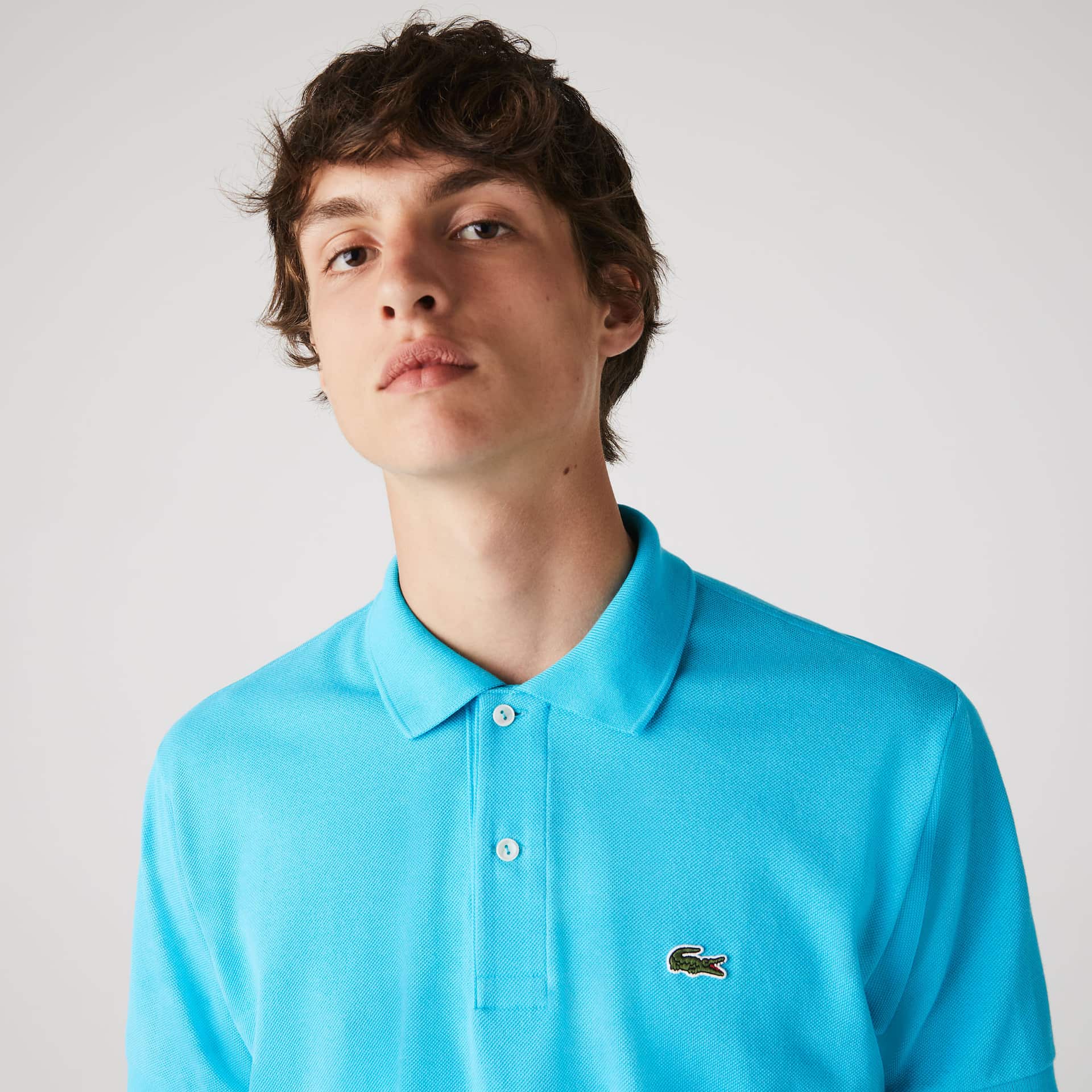 Camisas Lacoste Masculino Turquesa Classic Fit L.12.12 Polo CZ8-04780W1