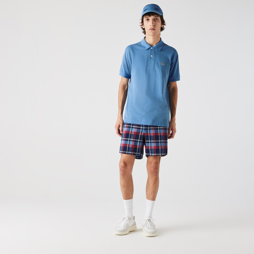 Camisas Lacoste Masculino Azuis Classic Fit L.12.12 Polo WB5-83378U5