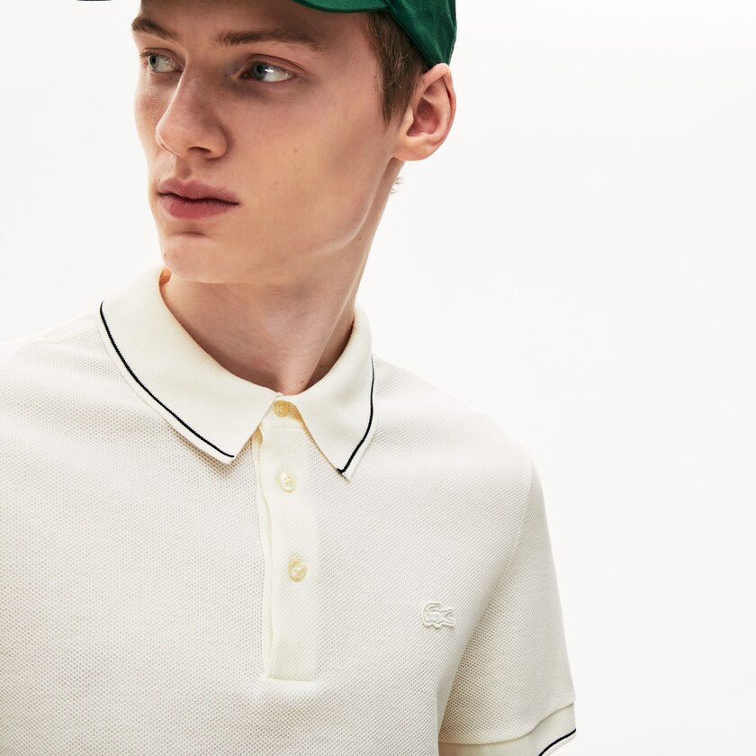 Camisas Lacoste Masculino Branco Pretas Cotton-Silk Piqué Polo PP8-44944P7