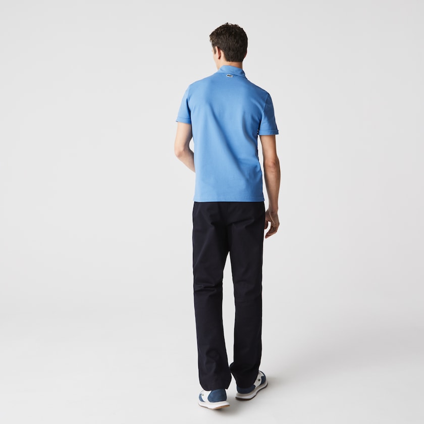 Camisas Lacoste Masculino Azuis Azul Marinho Azuis Heritage Slim Fit Stretch Cotton Piqué Polo ZX3-52585B5