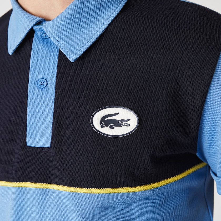 Camisas Lacoste Masculino Azuis Azul Marinho Azuis Heritage Slim Fit Stretch Cotton Piqué Polo ZX3-52585B5