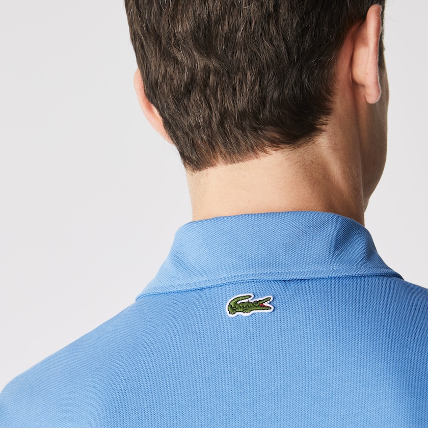 Camisas Lacoste Masculino Azuis Azul Marinho Azuis Heritage Slim Fit Stretch Cotton Piqué Polo ZX3-52585B5