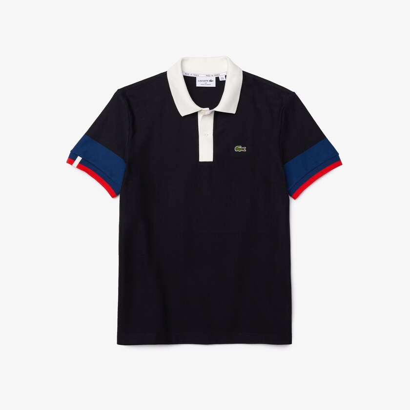 Camisas Lacoste Masculino Azul Marinho Azuis Azuis Branco Vermelhas Made in France Regular Fit Organic Cotton Polo AV5-31033I0