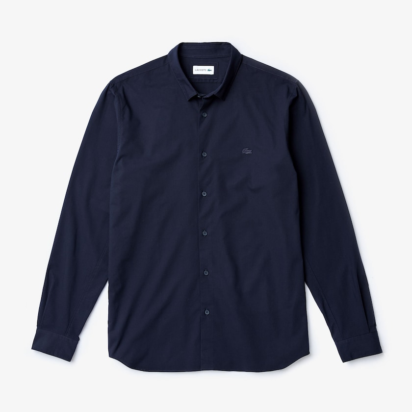 Camisas Lacoste Masculino Azul Marinho Azuis Motion Breathable Stretch Cotton DK2-38513N9