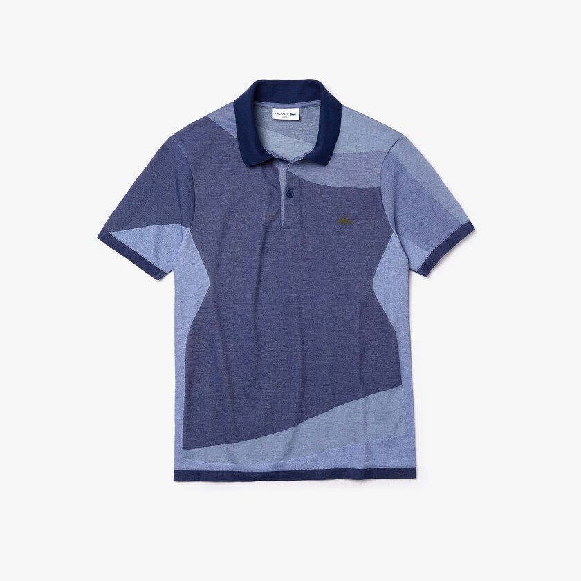Camisas Lacoste Masculino Azul Marinho Azuis Roxo Motion Ergonomic Polo YZ0-91519R7