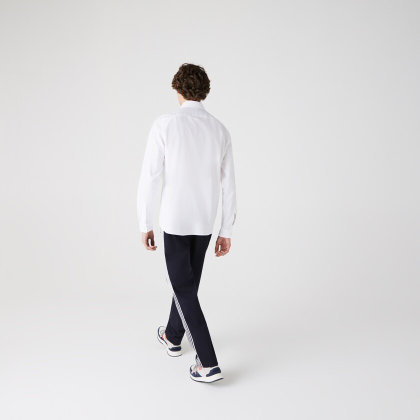 Camisas Lacoste Masculino Branco Regular Fit Cotton Oxford PH2-29242N6