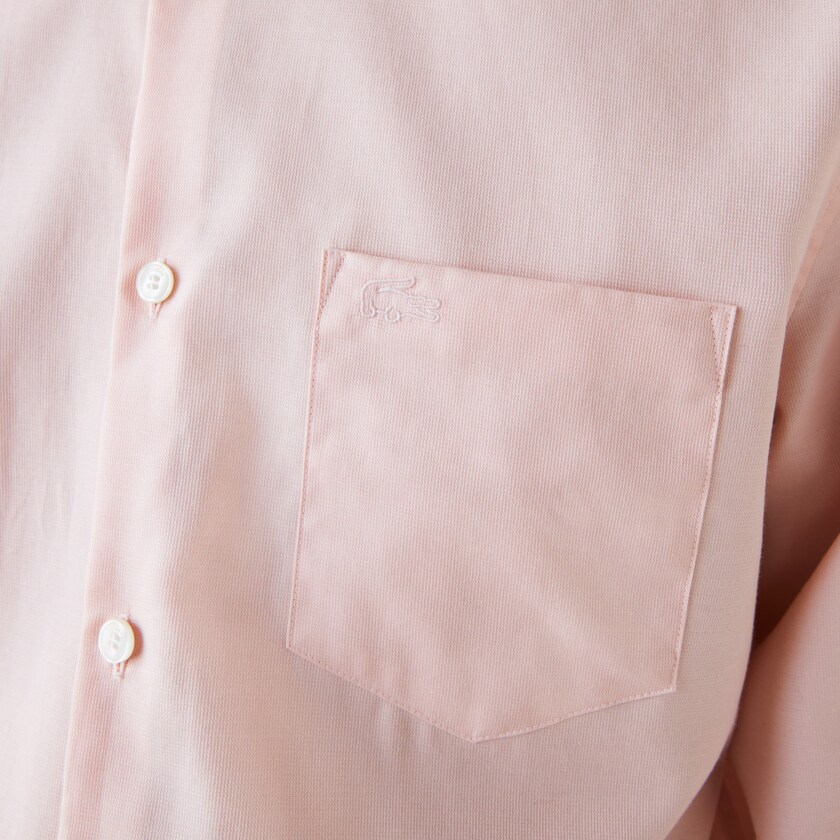 Camisas Lacoste Masculino Luz Rosa Regular Fit Cotton Poplin BY9-22042W6