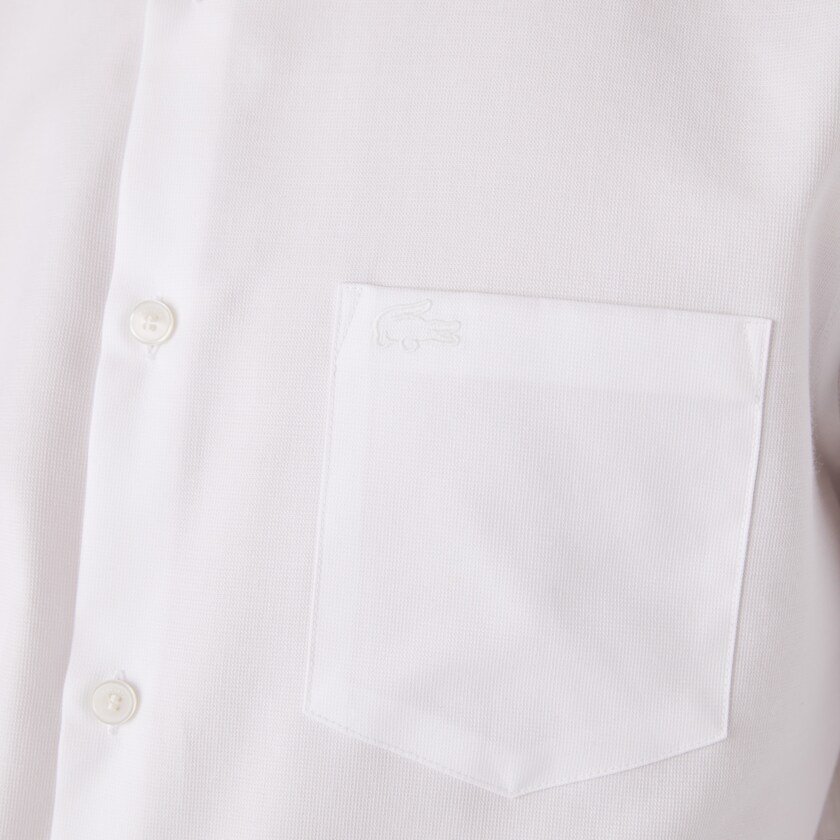 Camisas Lacoste Masculino Branco Regular Fit Cotton Poplin GR1-35963V0