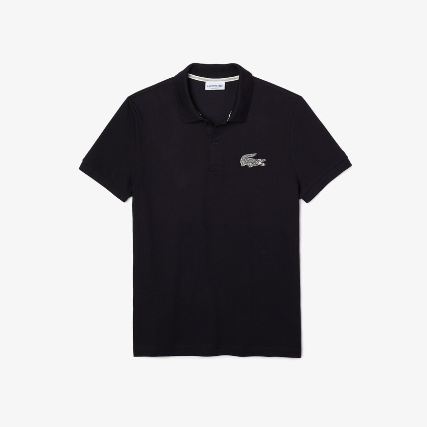 Camisas Lacoste Masculino Azul Marinho Azuis Regular Fit Crocodile Badge Cotton Piqué Polo FP5-82298I3
