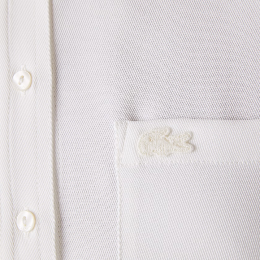 Camisas Lacoste Feminino Branco Regular Fit Flowy VH8-79907Z1