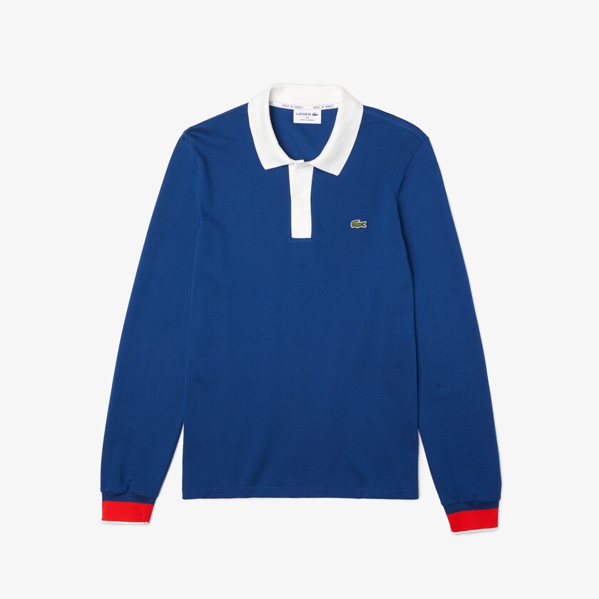 Camisas Lacoste Masculino Azuis Branco Vermelhas Regular Fit Made in France Polo LI5-78487W6