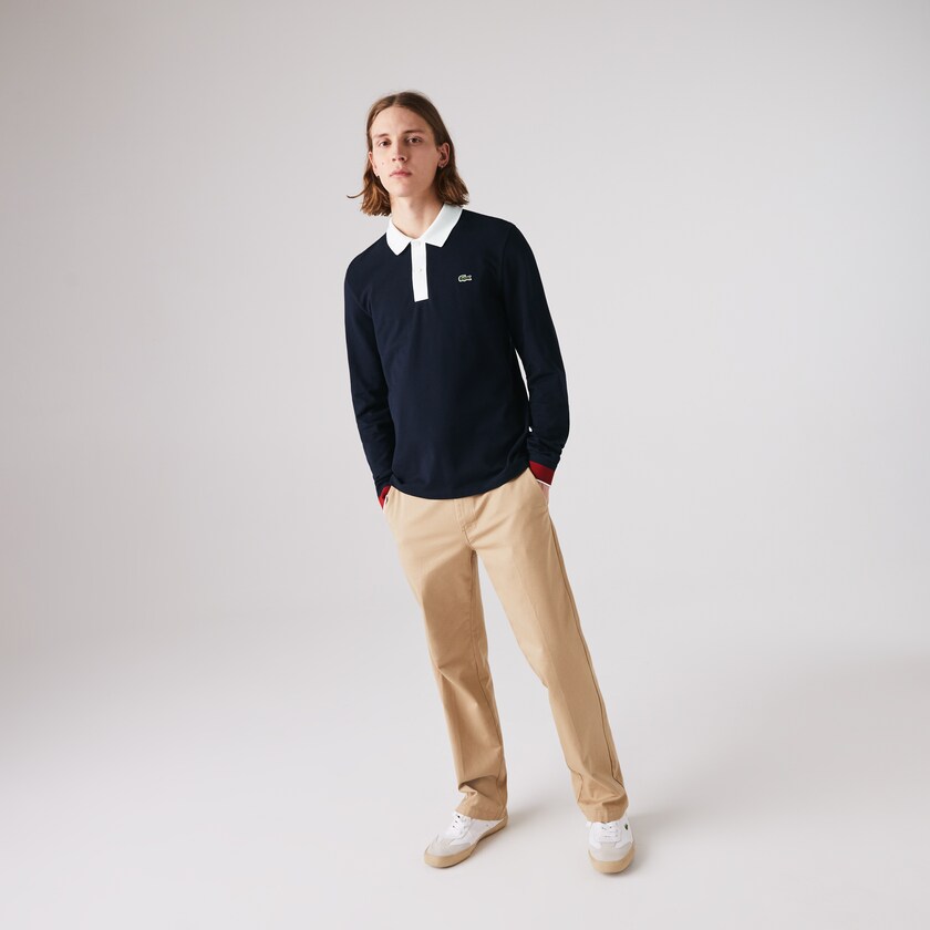 Camisas Lacoste Masculino Azul Marinho Azuis Branco Vermelhas Escuro Regular Fit Made in France Polo DG8-73377P3