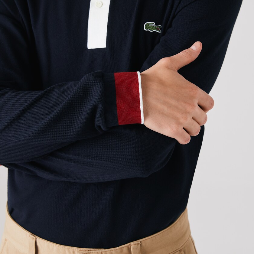 Camisas Lacoste Masculino Azul Marinho Azuis Branco Vermelhas Escuro Regular Fit Made in France Polo DG8-73377P3