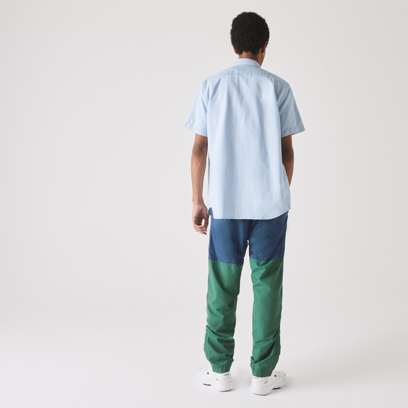 Camisas Lacoste Masculino Luz Azuis Regular Fit Oxford Cotton MW3-72317D8