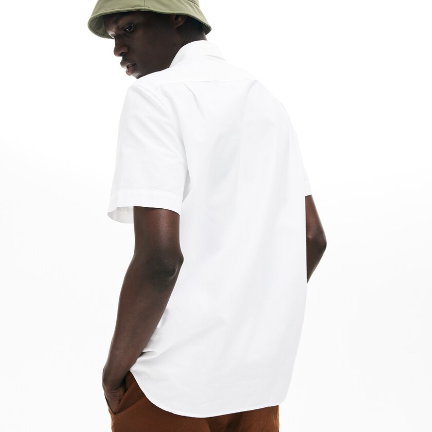 Camisas Lacoste Masculino Branco Regular Fit Oxford Cotton LA1-79957C4