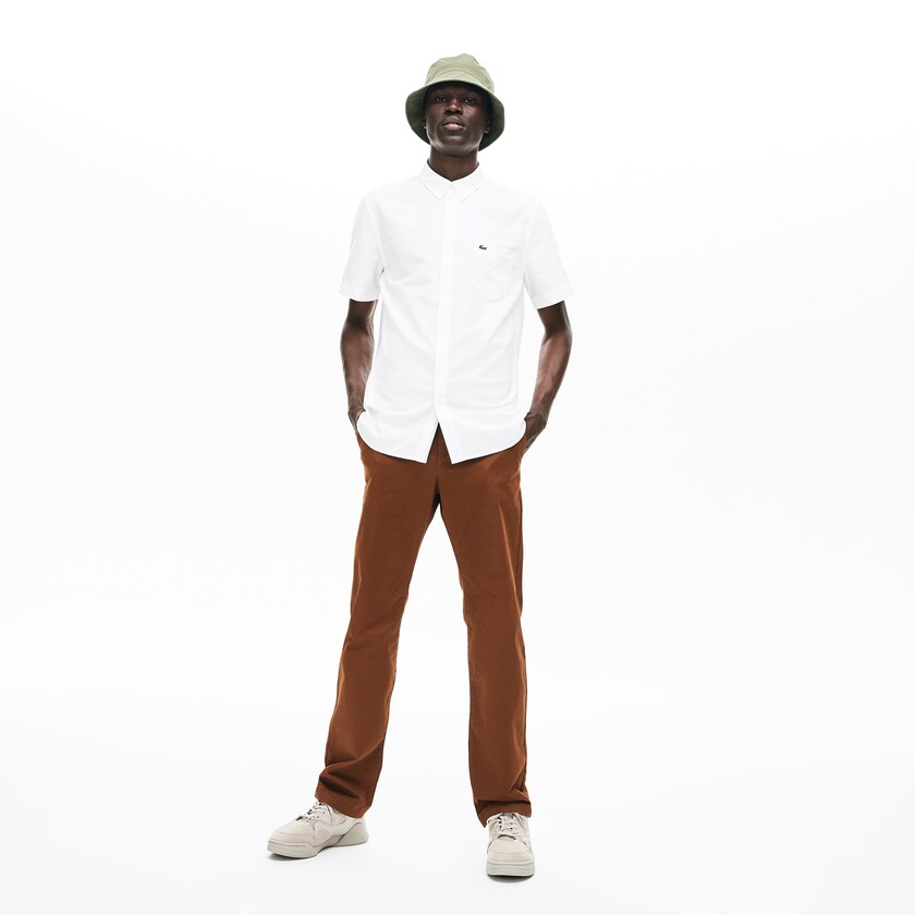 Camisas Lacoste Masculino Branco Regular Fit Oxford Cotton LA1-79957C4