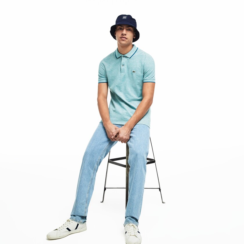 Camisas Lacoste Masculino Azuis Regular Fit Piqué Polo EP6-48824S1