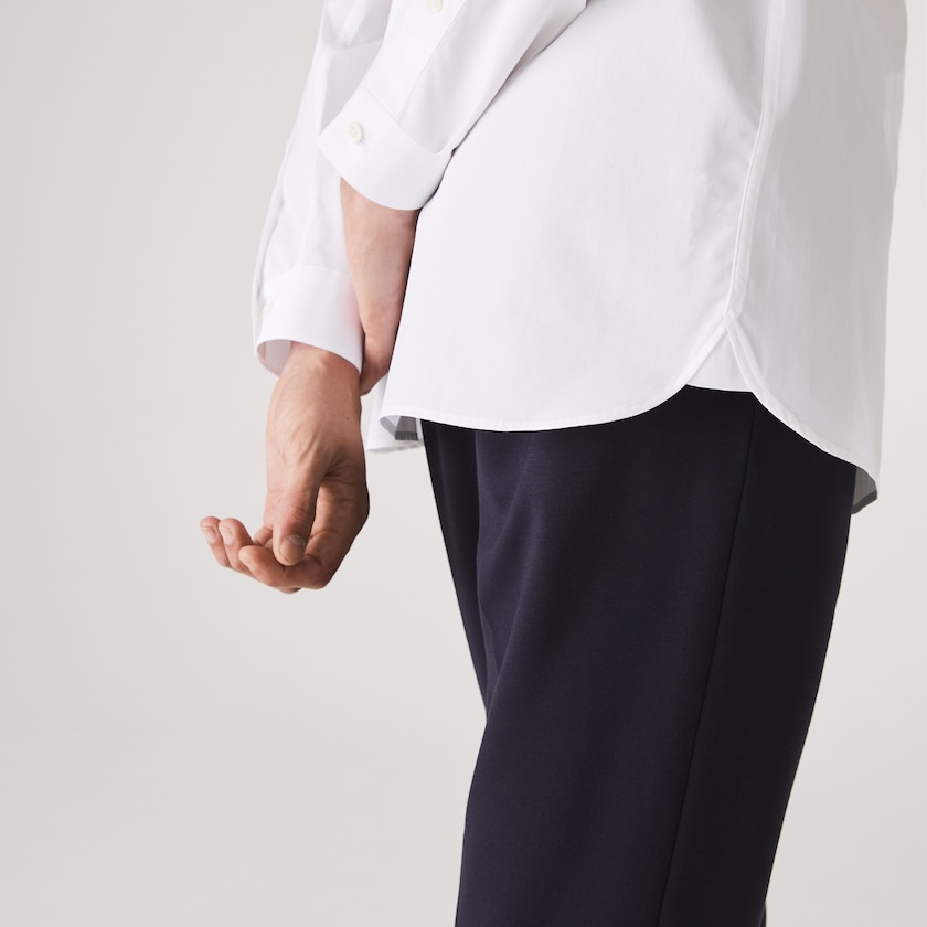 Camisas Lacoste Masculino Branco Regular Fit Premium Cotton Poplin YT8-49784E9
