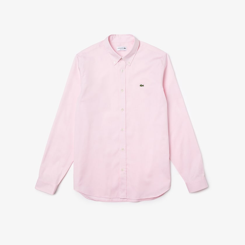 Camisas Lacoste Masculino Luz Rosa Regular Fit Premium Cotton RN7-21602Q9