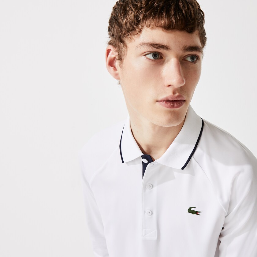 Camisas Lacoste Masculino Branco Azul Marinho Azuis SPORT Breathable Golf Polo CT9-12331J6