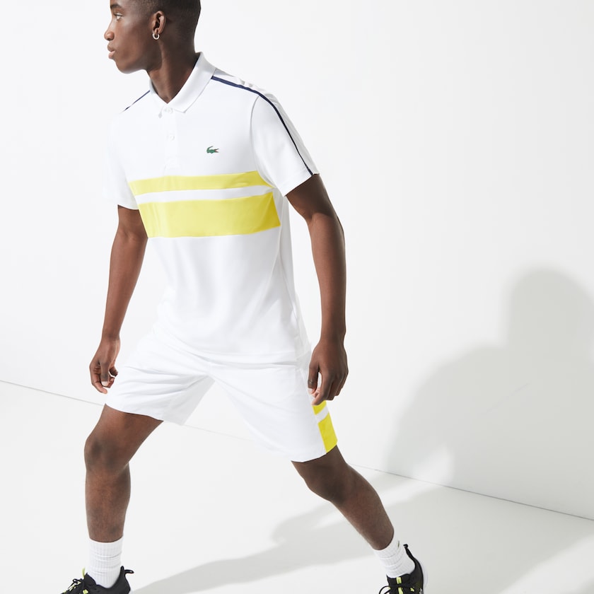 Camisas Lacoste Masculino Branco Amarelas Azul Marinho Azuis SPORT Breathable Piqué Tennis Polo NT9-30993N9
