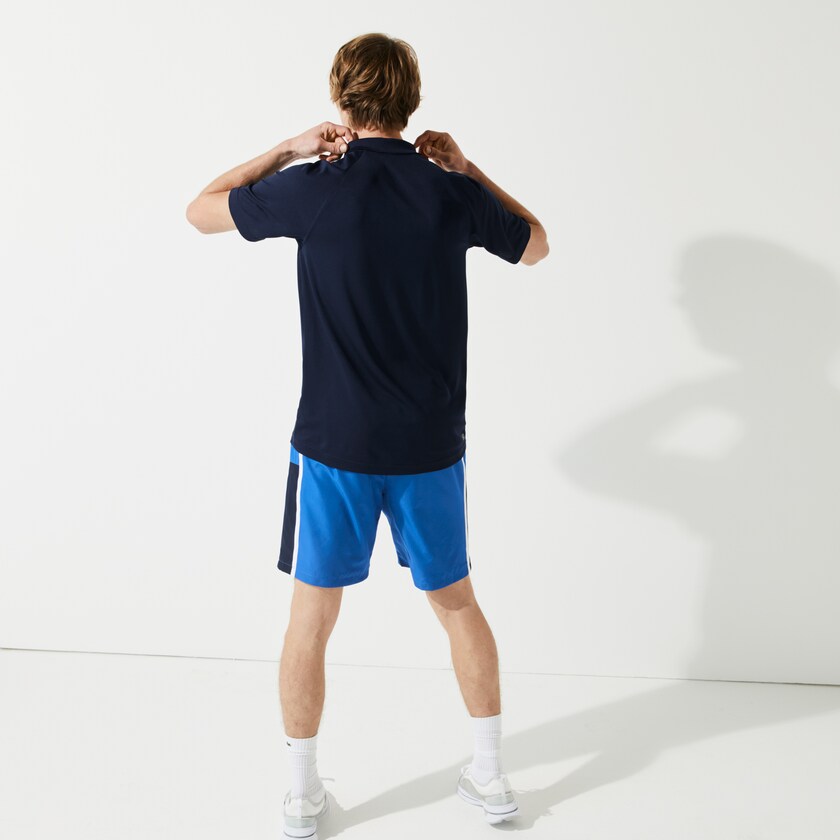 Camisas Lacoste Masculino Azul Marinho Azuis SPORT Breathable Run-Resistant Interlock Polo KI5-93259H9