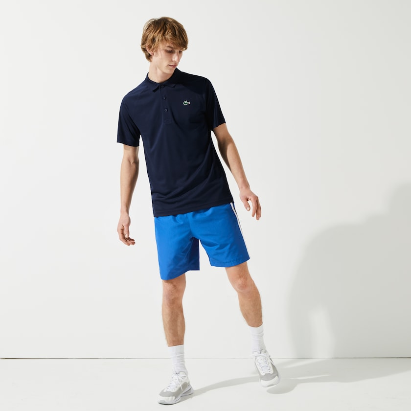 Camisas Lacoste Masculino Azul Marinho Azuis SPORT Breathable Run-Resistant Interlock Polo KI5-93259H9