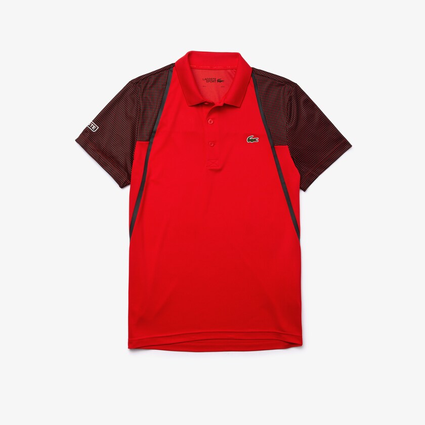 Camisas Lacoste Masculino Vermelhas Branco Pretas SPORT Mesh Sleeved Breathable Tennis Polo EE2-41474J9