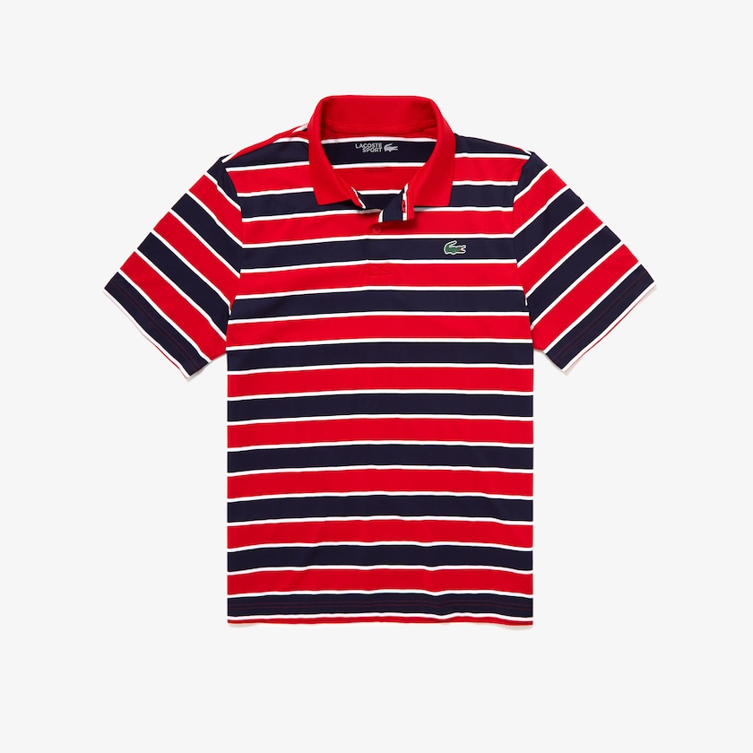 Camisas Lacoste Masculino Vermelhas Azul Marinho Azuis Branco SPORT Striped Breathable Golf Polo IU4-96089G6