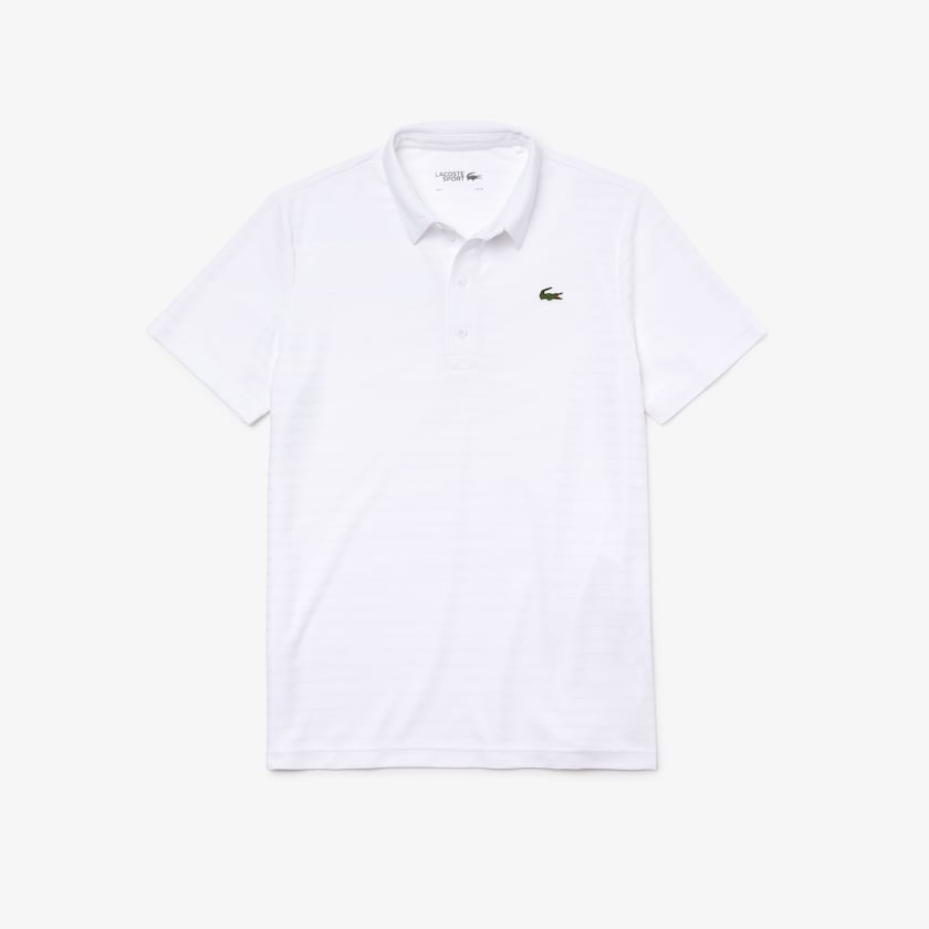 Camisas Lacoste Masculino Branco SPORT Textured Breathable Golf Polo DS3-94659O0