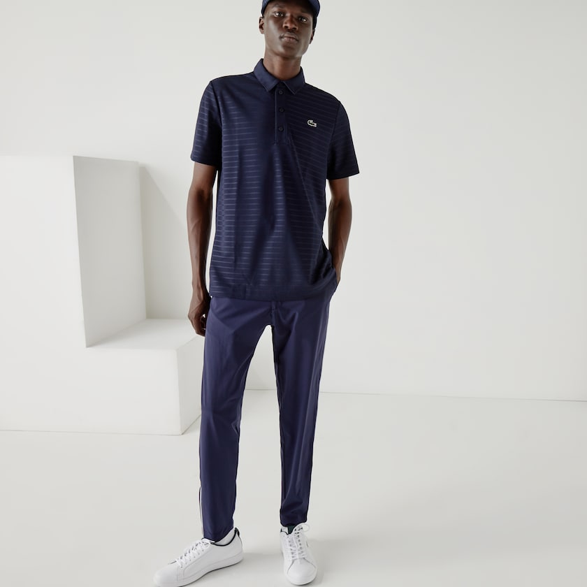 Camisas Lacoste Masculino Azul Marinho Azuis SPORT Textured Breathable Golf Polo CL6-96519M9