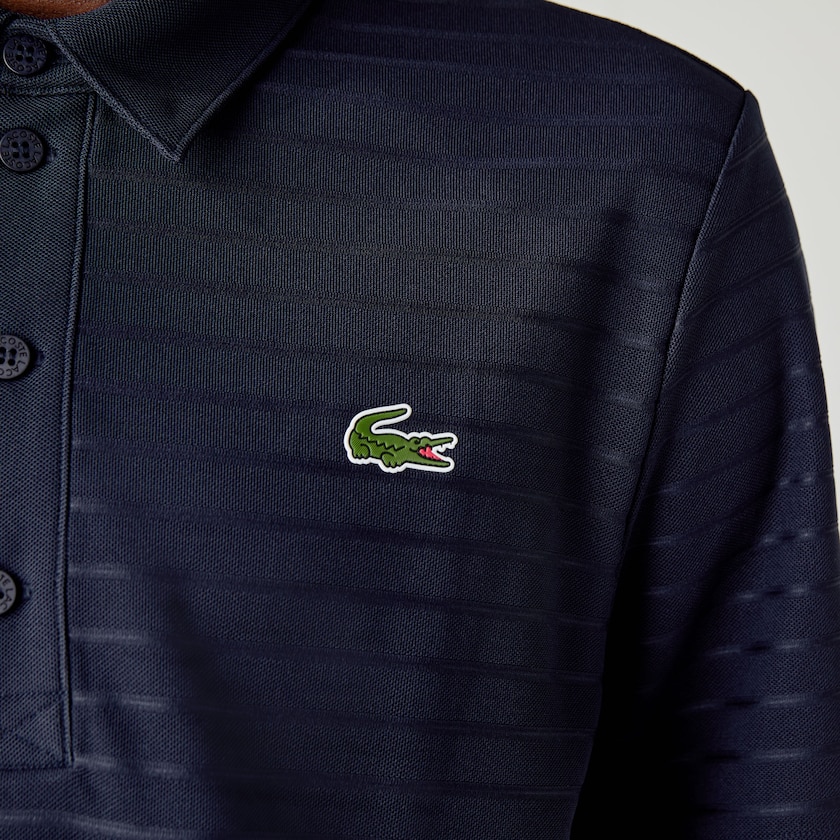 Camisas Lacoste Masculino Azul Marinho Azuis SPORT Textured Breathable Golf Polo CL6-96519M9