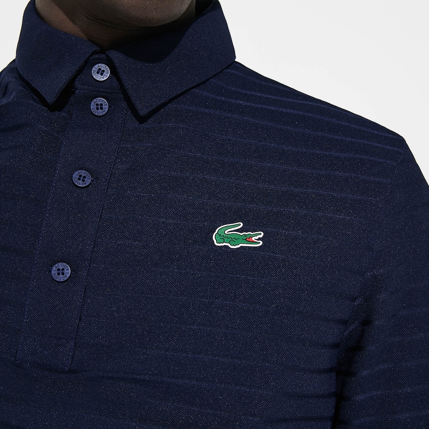 Camisas Lacoste Masculino Azul Marinho Azuis SPORT Textured Breathable Golf Polo CL6-96519M9