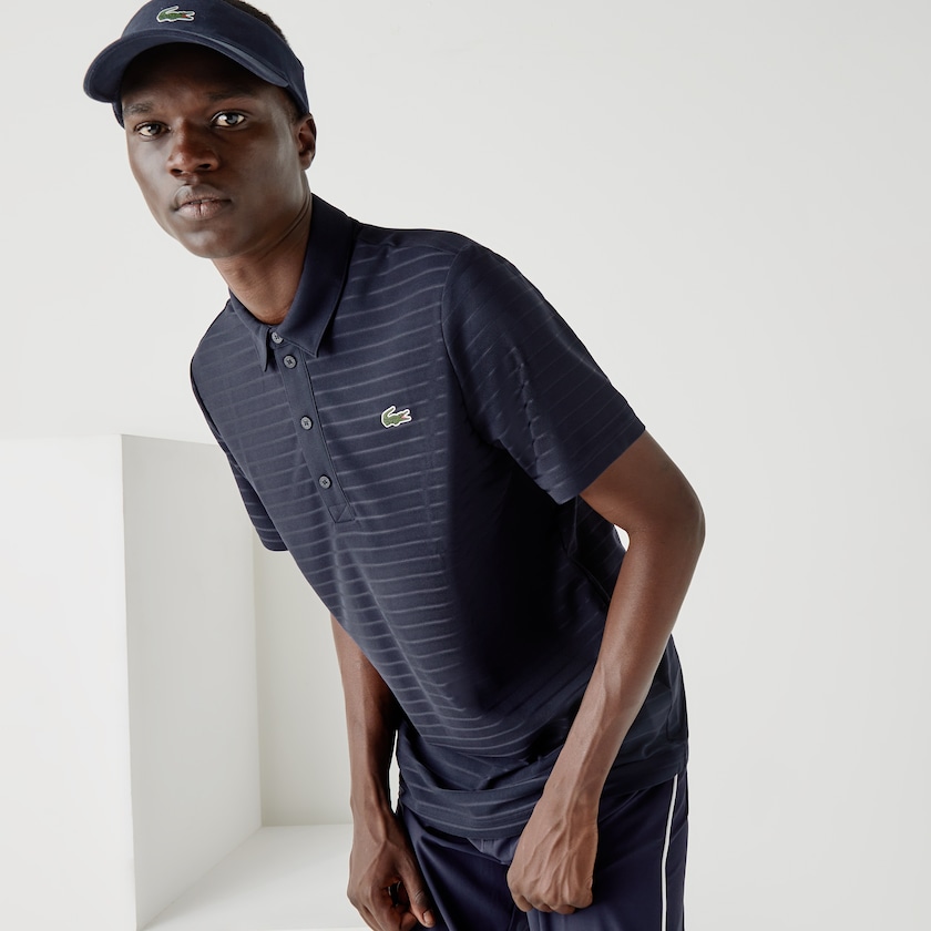 Camisas Lacoste Masculino Azul Marinho Azuis SPORT Textured Breathable Golf Polo CL6-96519M9