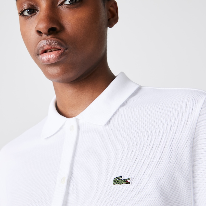 Camisas Lacoste Feminino Branco Soft Cotton Oxford Style Polo QQ0-13031D1