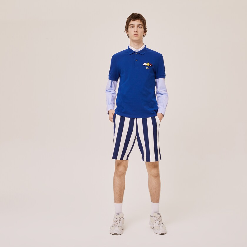 Camisas Lacoste Masculino Azuis x FriendsWithYou Design Classic Fit Polo BI3-50865U7