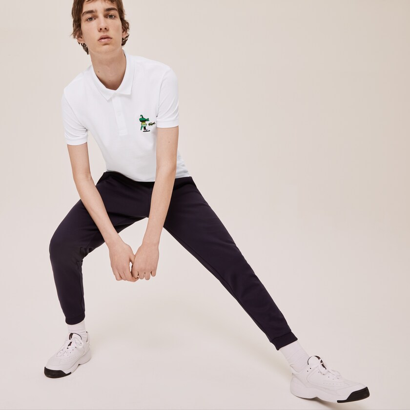 Camisas Lacoste Masculino Branco x Jeremyville Design Classic Fit Polo SA8-79507G9