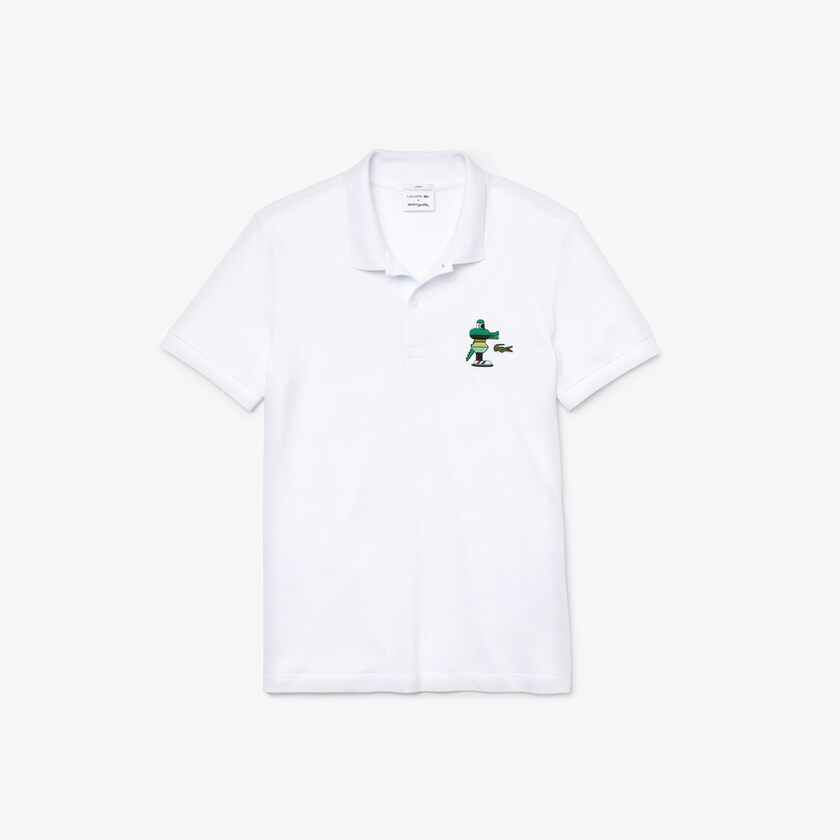 Camisas Lacoste Masculino Branco x Jeremyville Design Classic Fit Polo SA8-79507G9