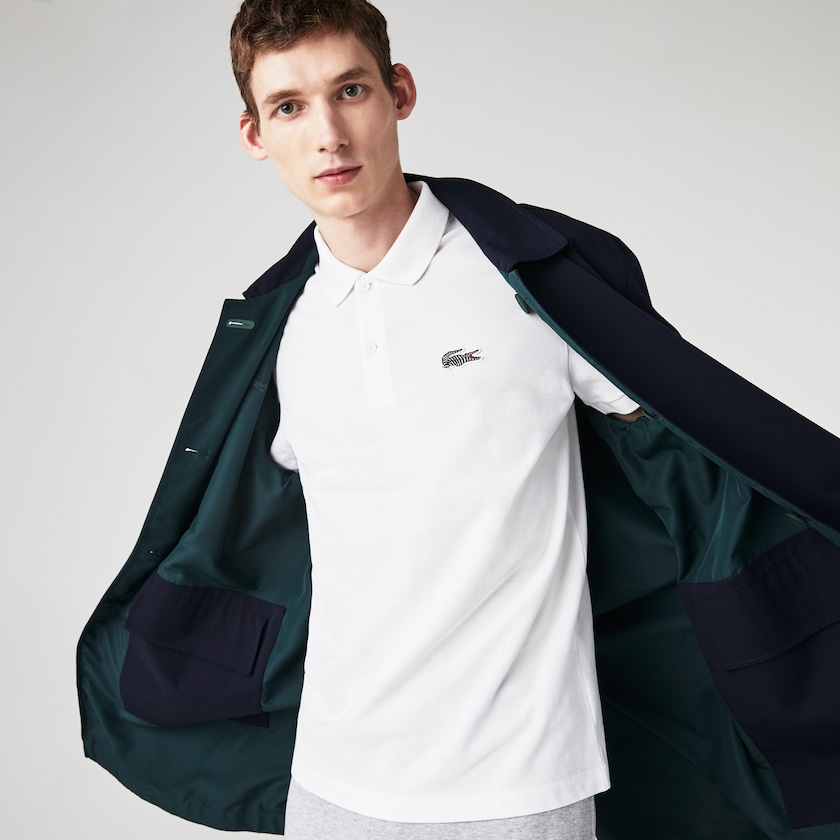 Camisas Lacoste Masculino Branco x National Geographic Regular Fit Organic Cotton Polo HQ9-39423L1