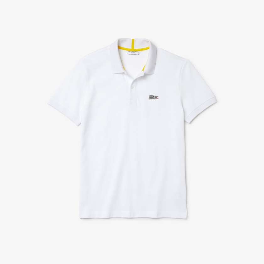 Camisas Lacoste Masculino Branco x National Geographic Regular Fit Organic Cotton Polo HQ9-39423L1