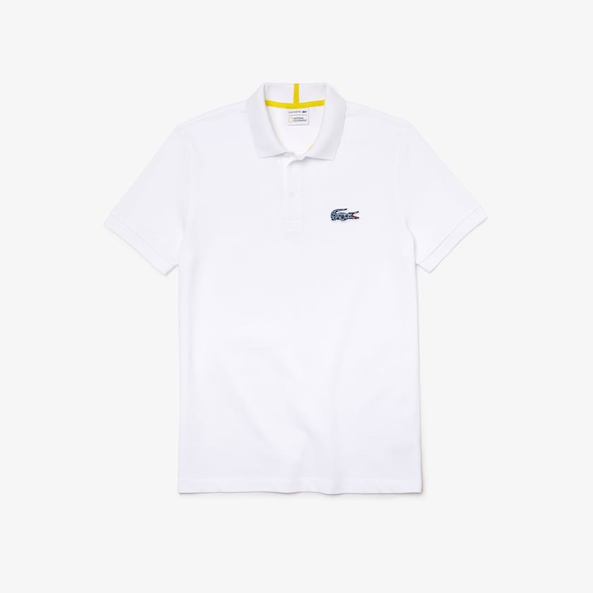 Camisas Lacoste Masculino Branco x National Geographic Regular Fit Organic Cotton Polo CO9-84018M7
