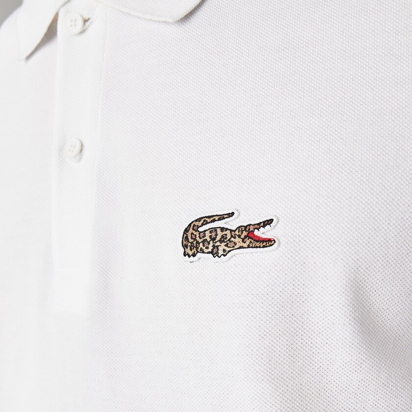 Camisas Lacoste Masculino Branco x National Geographic Regular Fit Organic Cotton Polo YM5-08870U1