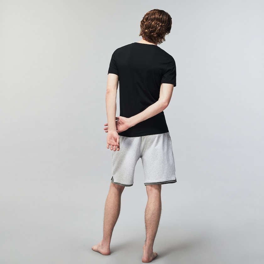 Camiseta Lacoste Masculino Pretas 3 Pack of Plains HS9-38003I9