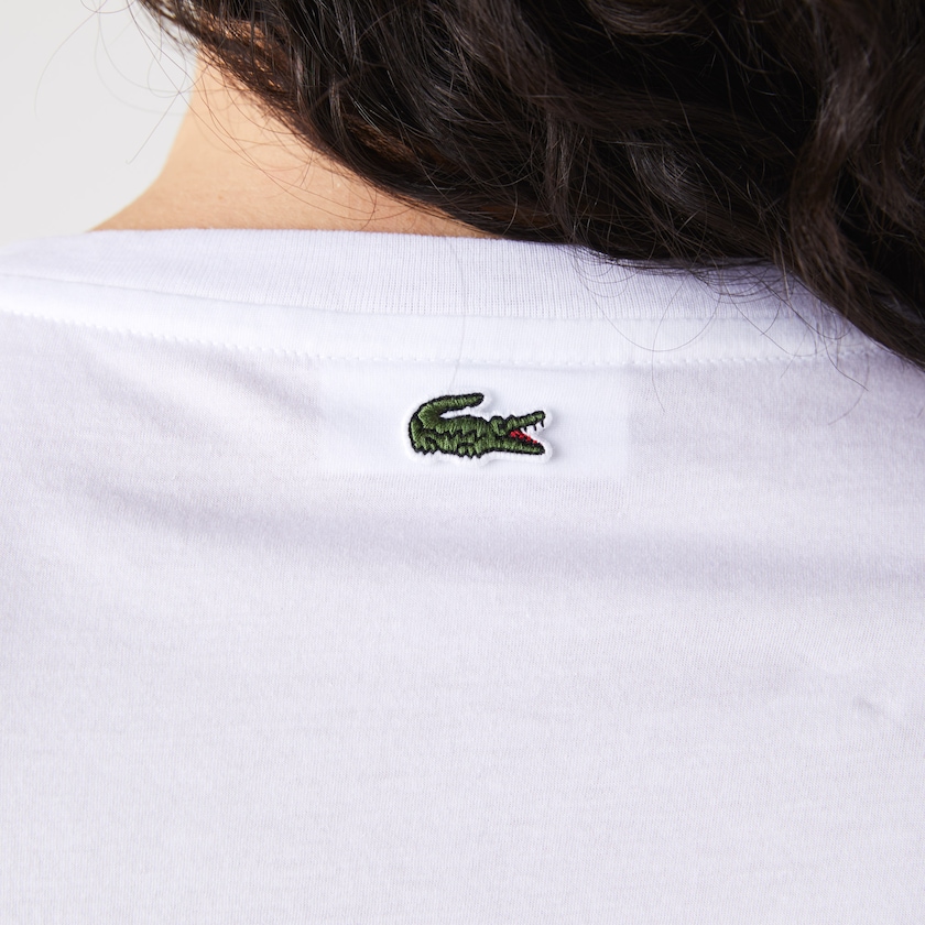 Camiseta Lacoste Feminino Branco Art-Print Cotton EP4-26692Y8