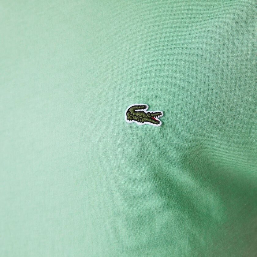 Camiseta Lacoste Masculino Verdes Crew Neck Pima Cotton Jersey DA2-57355D0